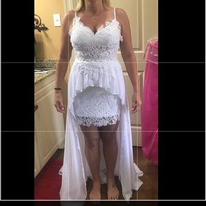 Beautiful White formal Lace Dress